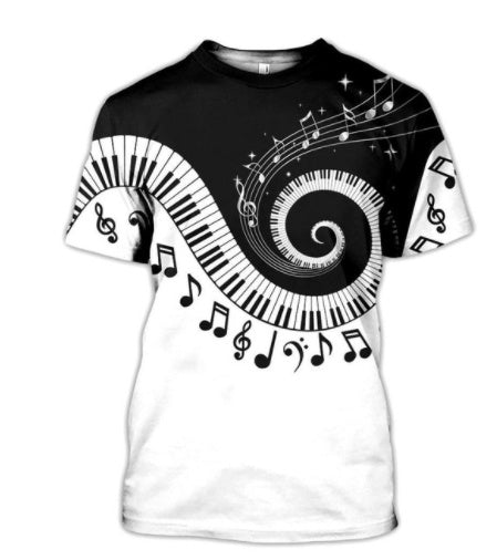 Guitar Short Sleeve Crew Neck T-shirt