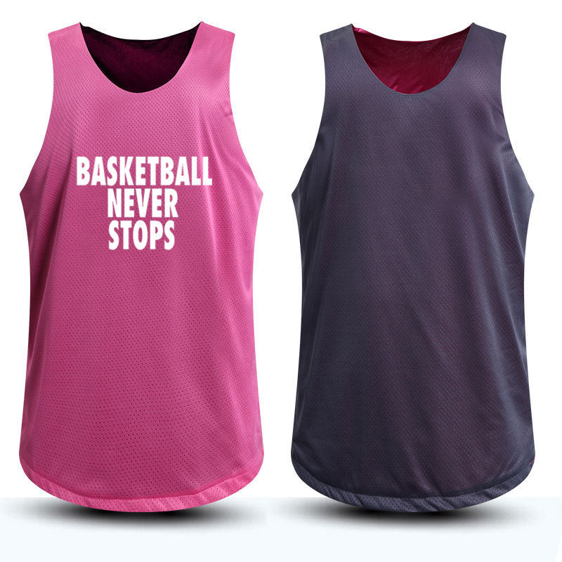 Double-sided vest basketball suit
