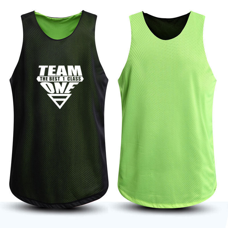 Double-sided vest basketball suit