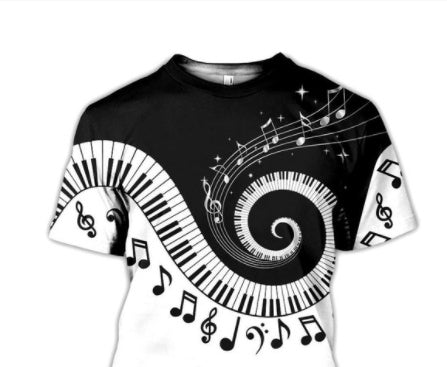 Guitar Short Sleeve Crew Neck T-shirt