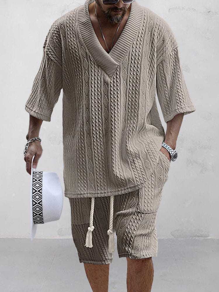 Casual Suit Men's Summer Loose Short Sleeve Tops And Shorts