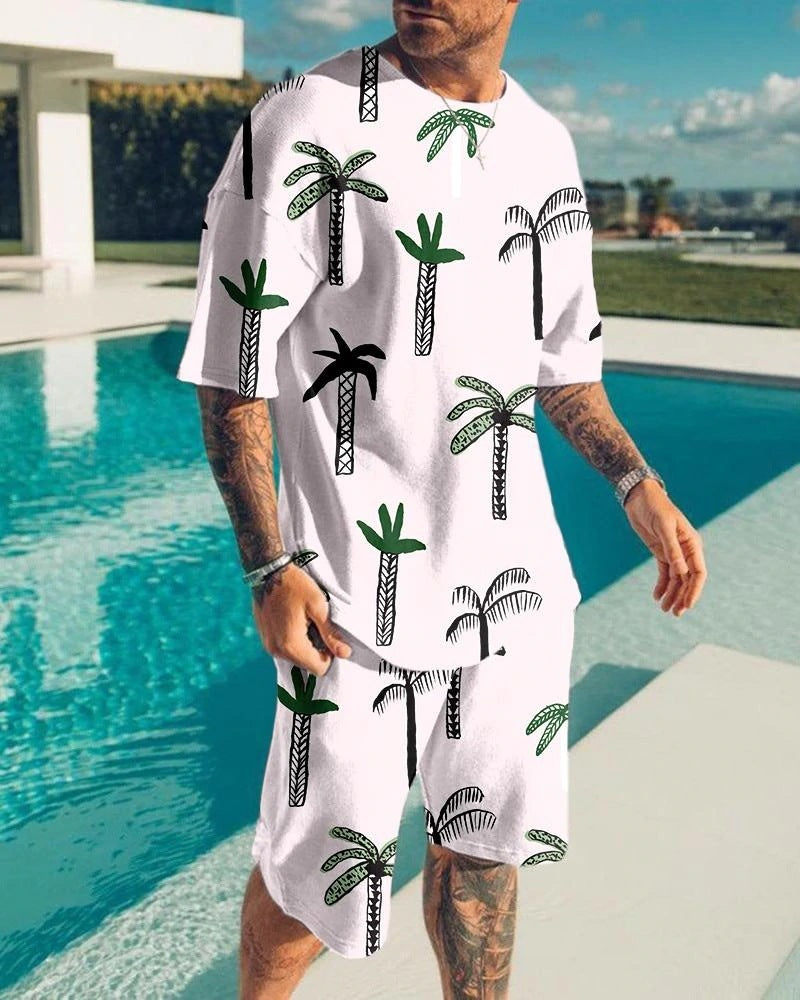 Digital Printing Men's T-shirt Sports Suit