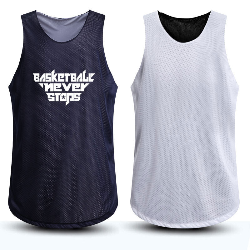 Double-sided vest basketball suit