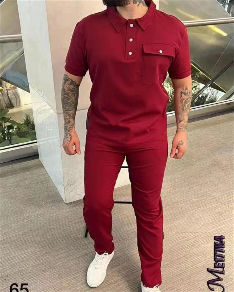 Short-sleeved Trousers Casual Trend Sports Suit