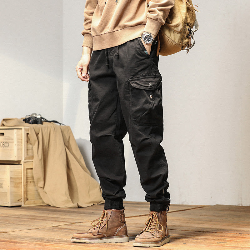 Overalls Men's Slim-fitting Ankle-tied Casual Pants Men's Pants Summer Trousers iTouch Exclusive Boutique