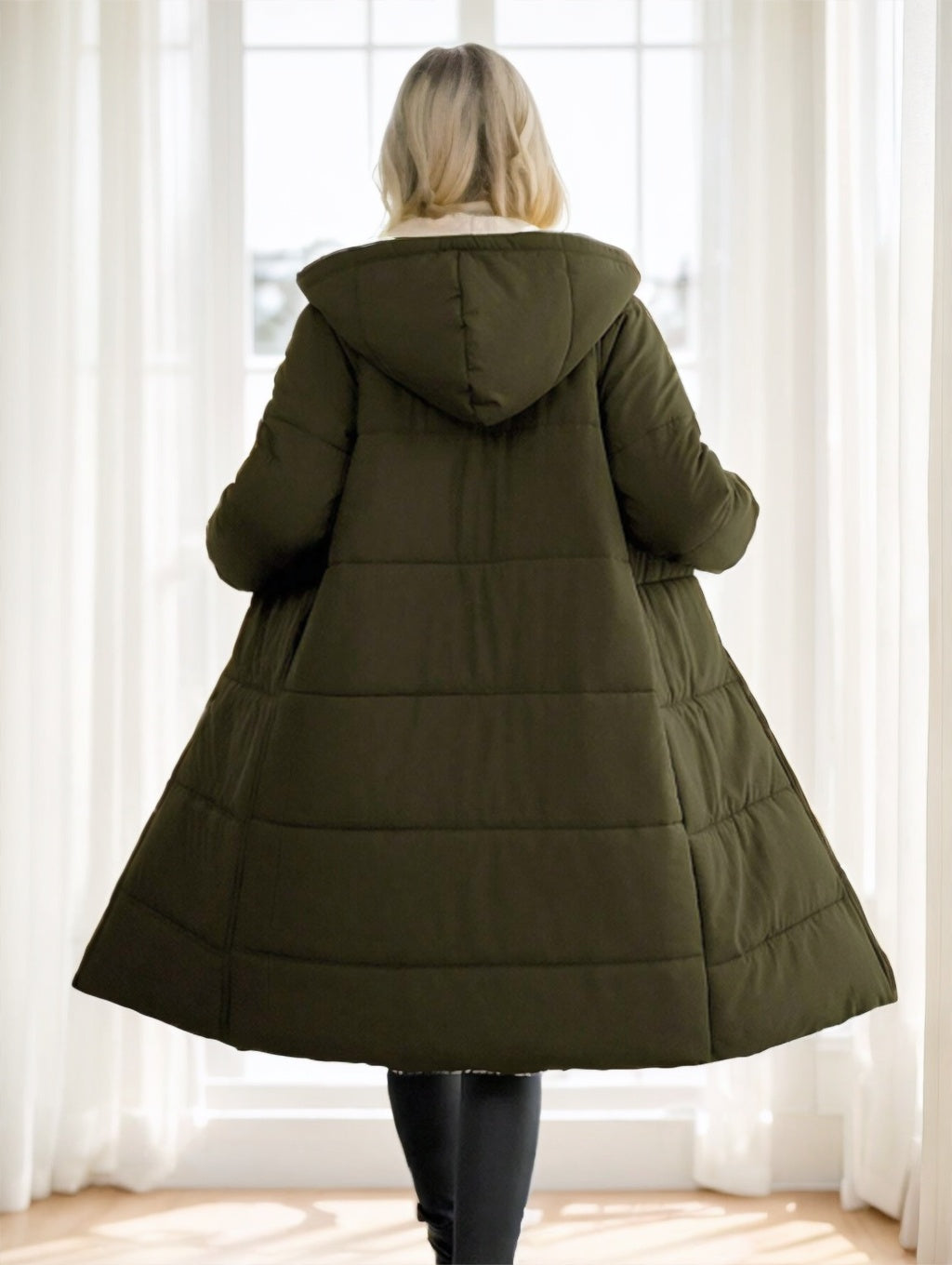 Women's Winter Long Sleeve Zip Up Hooded Cotton Padded Coat iTouch Exclusive Boutique