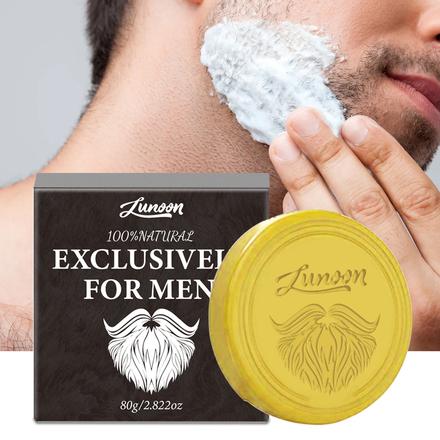 Foam Rich Shaving Skin Care Essential Oil Cedar Fragrance Shaving Soap 80g