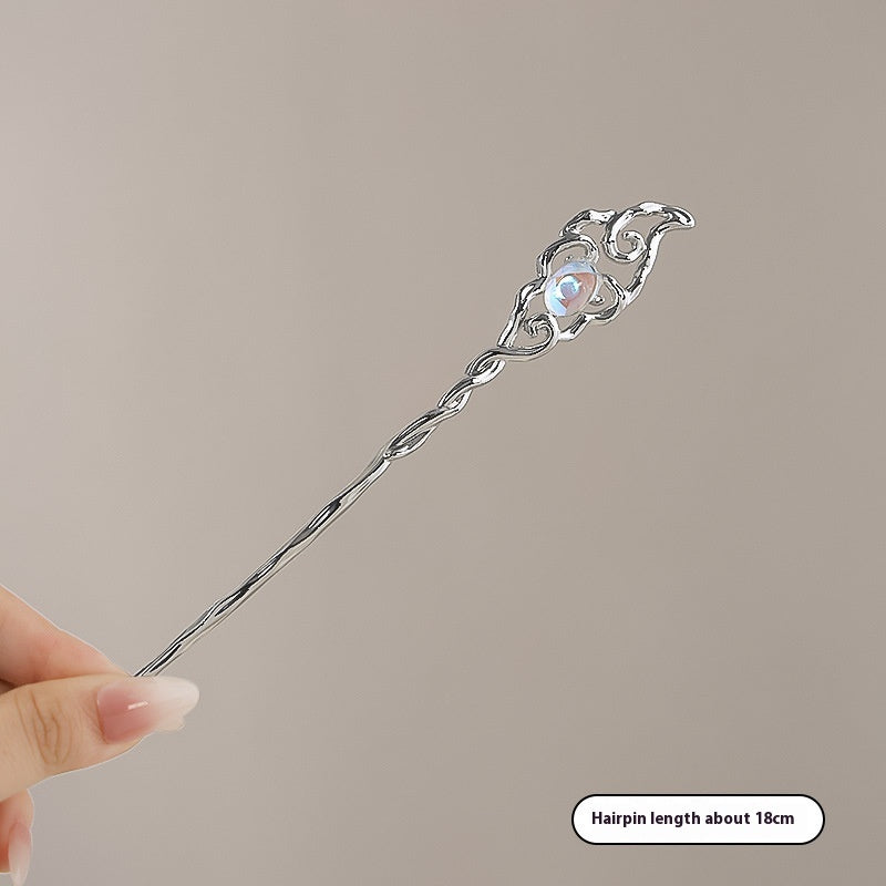 High-grade Starry Sky Moonstone Tassel Hairpin