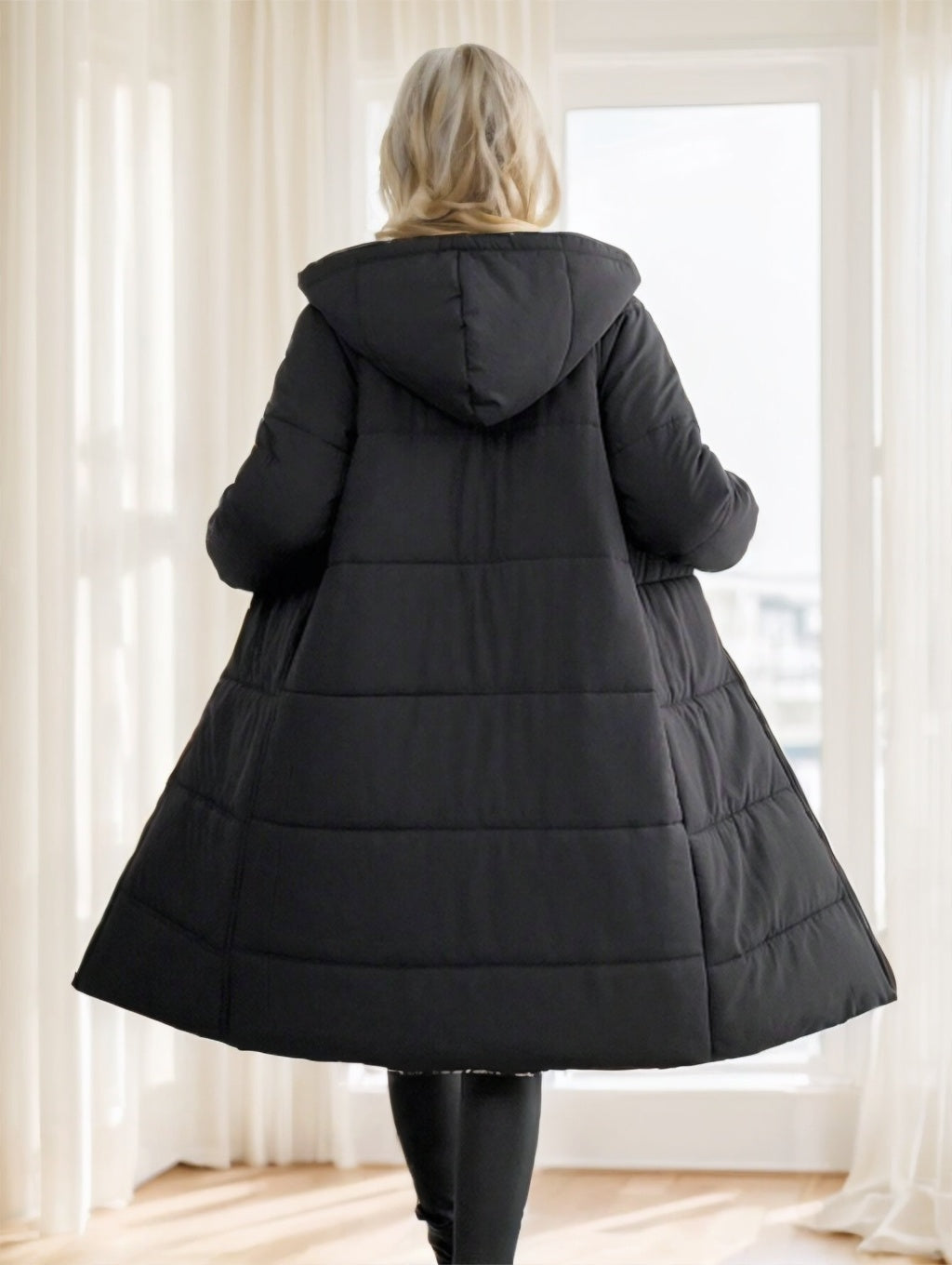 Women's Winter Long Sleeve Zip Up Hooded Cotton Padded Coat iTouch Exclusive Boutique