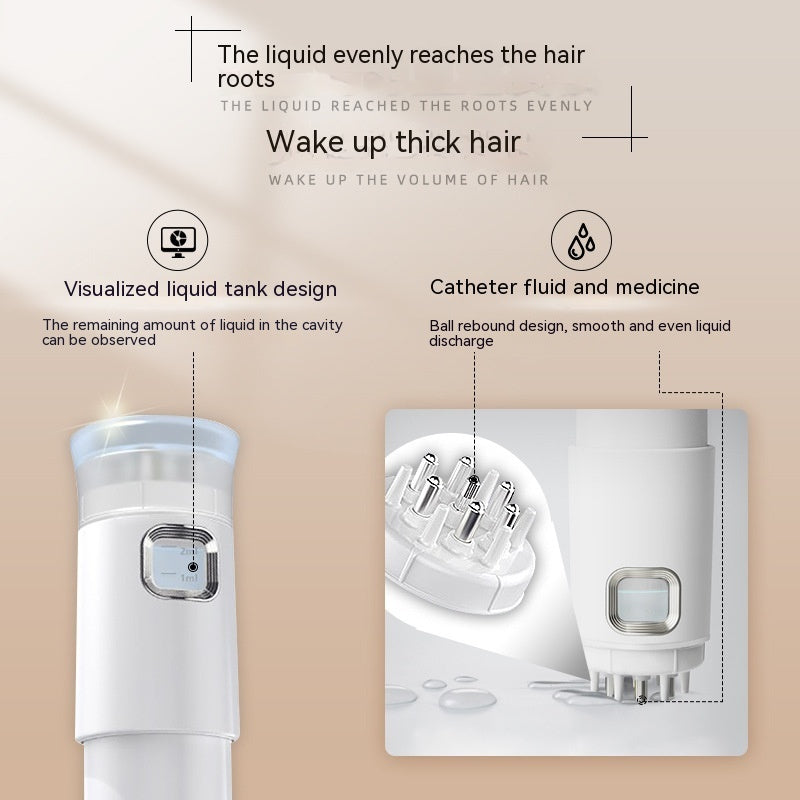 Scalp Medicine Supplying Device Hair Growth Medicine Guide Comb