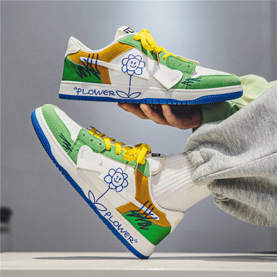 Mens Fashionable And Versatile Graffiti Shoes itouch exclusive botique