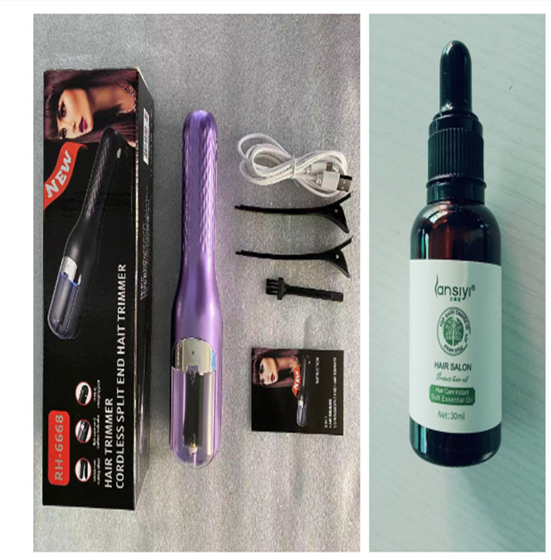 Rechargeable 2 In 1 Trimmer Hair Curler