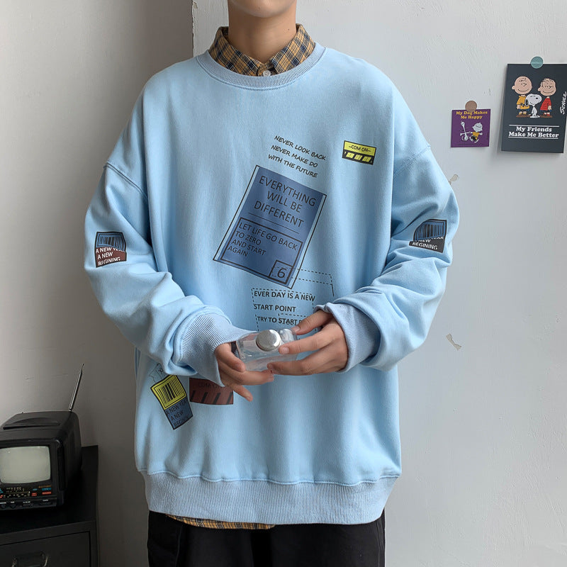 Men's crew neck pullover sweater