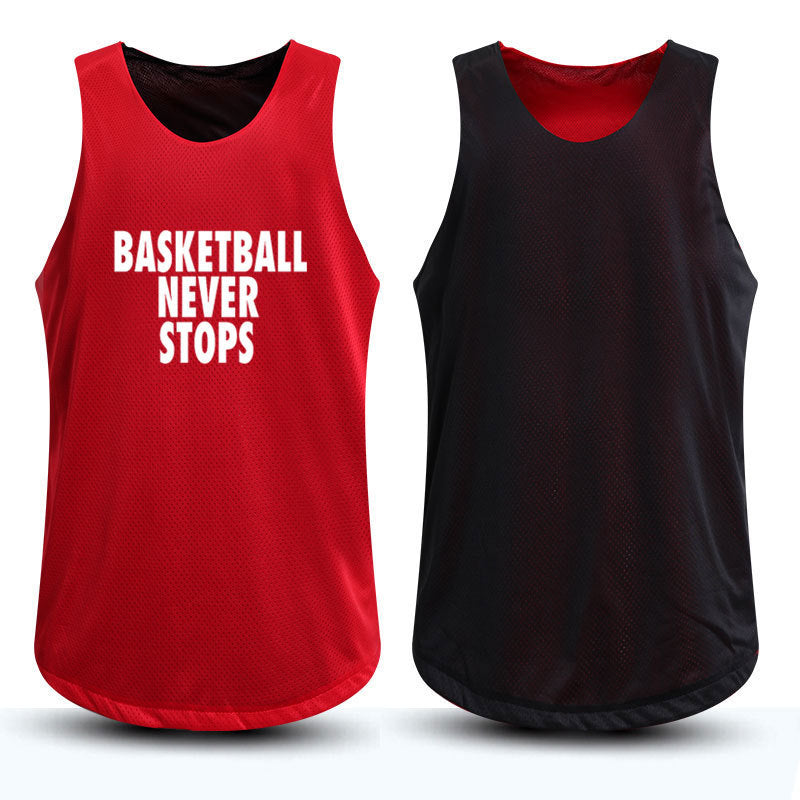 Double-sided vest basketball suit