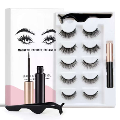 Five pairs of non glue magnetic eyelashes itouch exclusive botique