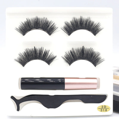 European  And American Foreign Trade Manufacturers Two Pairs of Thick Magnetic Eyeliner Set 3D Magnet False Eyelashes Direct Supply itouch exclusive botique