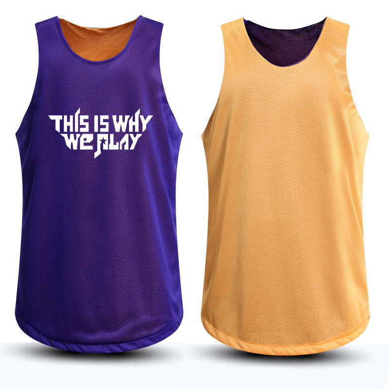 Double-sided vest basketball suit