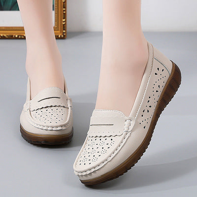 Tendon Bottom Soft Bottom Cutout Breathable Shoes Flat Hole Shoes itouch exclusive botique