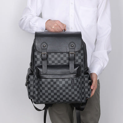 Large Capacity Travel Leisure Plaid Backpack itouch exclusive botique