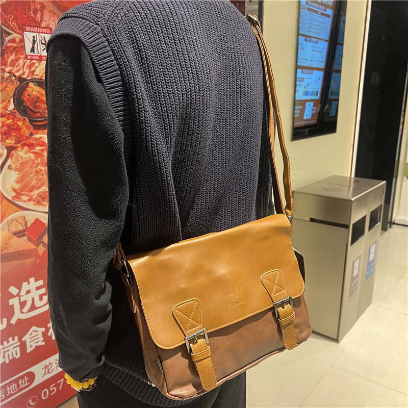 Retro Men's Japanese And Korean Casual Simple Shoulder Fashion Messenger Bag