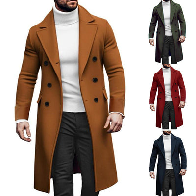 Woolen Large Overcoat Male Double-breasted Coat itouch exclusive botique