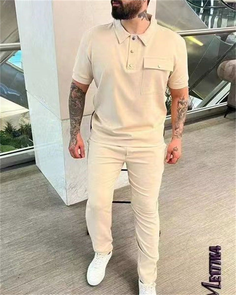 Short-sleeved Trousers Casual Trend Sports Suit