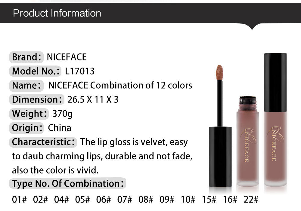 12-Color lip gloss set iTouch Exclusive Boutique