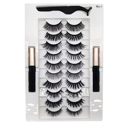 Magnetic Liquid Eyeliner Eyelash Natural Set itouch exclusive botique