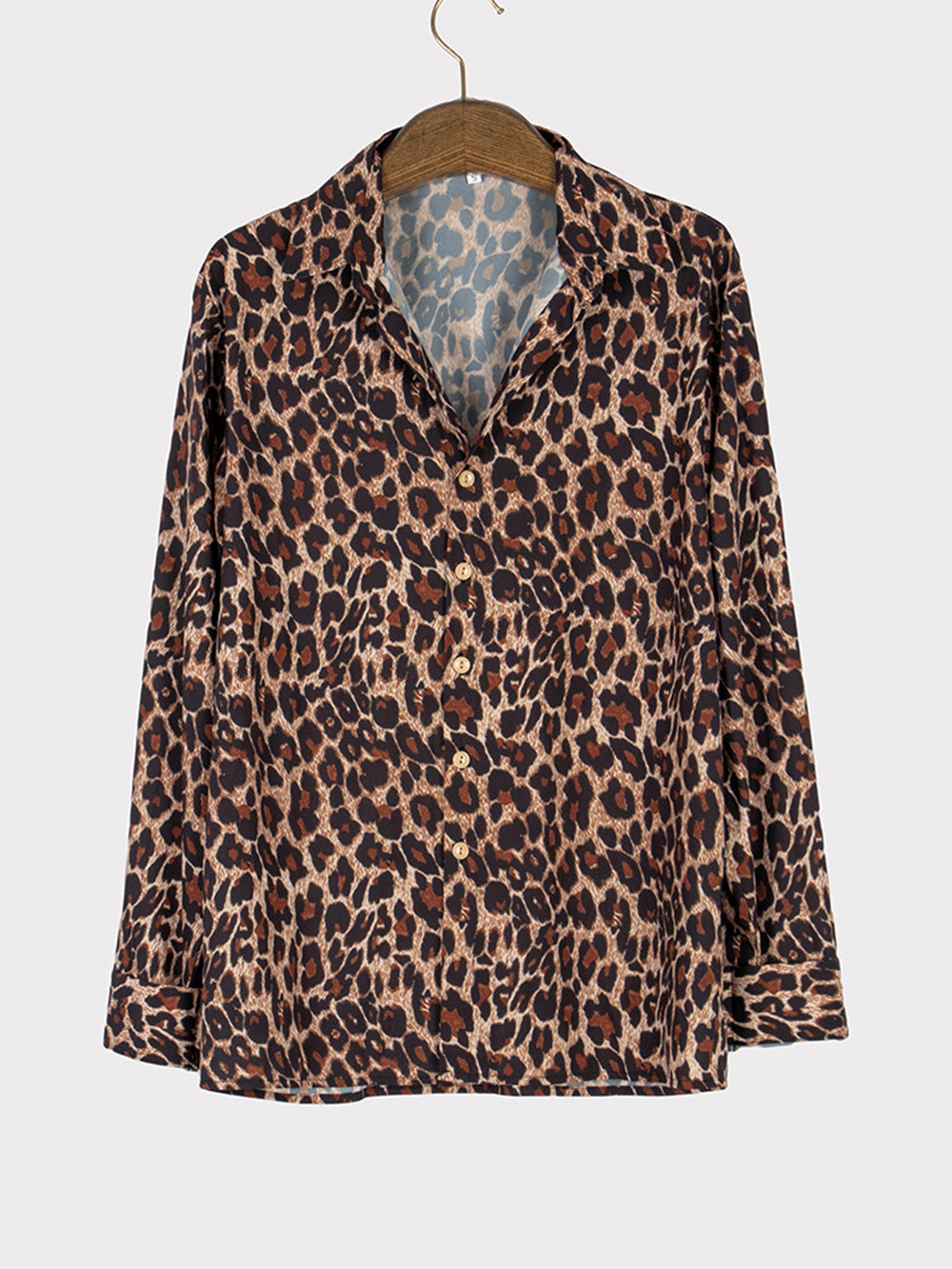 Men's Shirt Leopard Print Long Sleeve Shirt