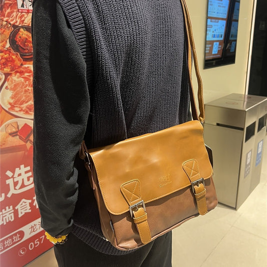 Retro Men's Japanese And Korean Casual Simple Shoulder Fashion Messenger Bag