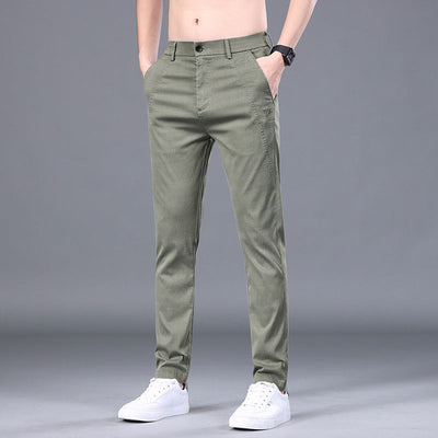 Men's Tencel Straight Trousers Slim Fit Skinny Pants iTouch Exclusive Boutique