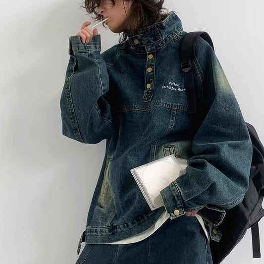 Men's And Women's Loose Leisure Workwear Coat