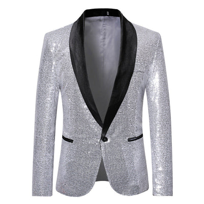 Men's Plus Size Casual Dance Sequined Suit itouch exclusive botique
