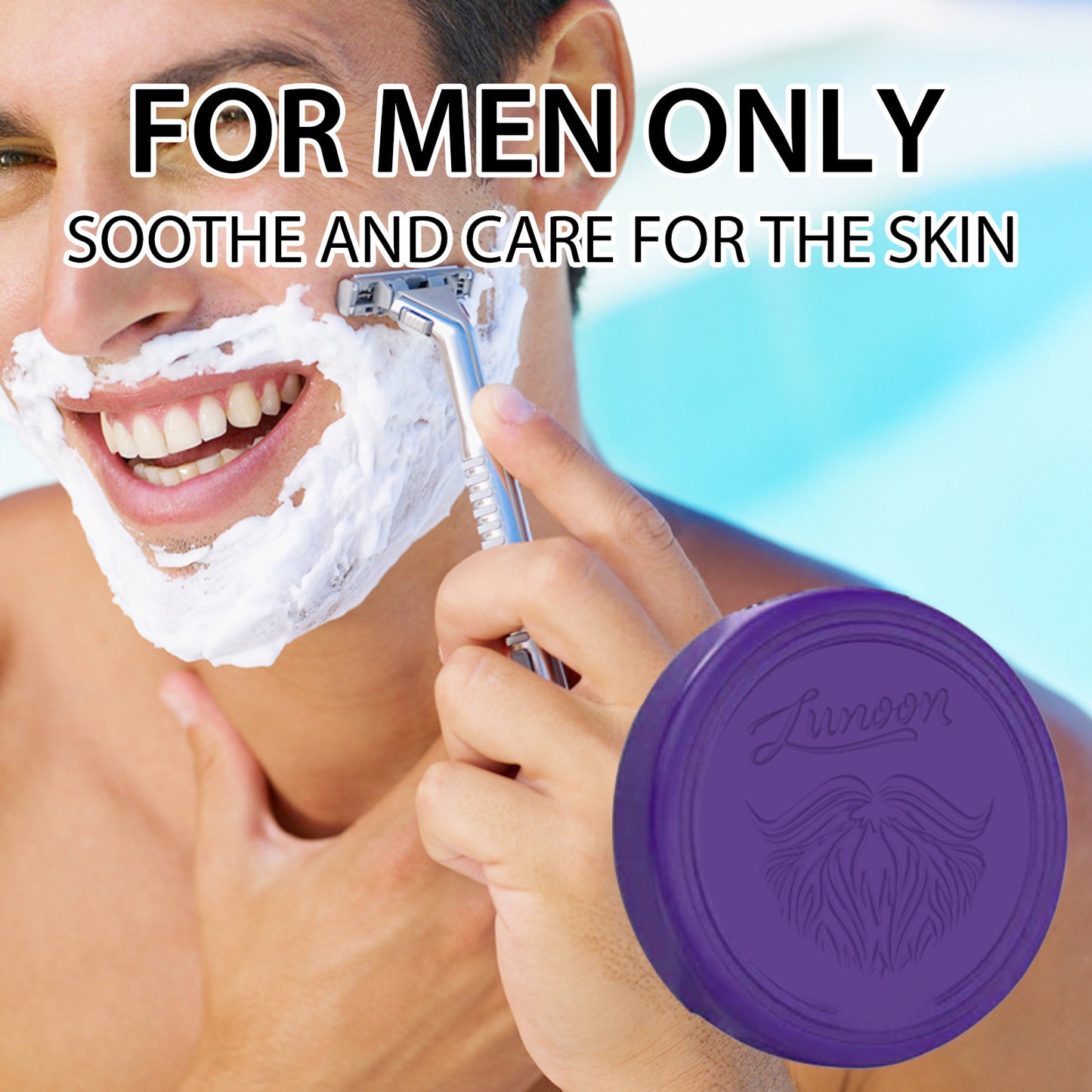 Foam Rich Shaving Skin Care Essential Oil Cedar Fragrance Shaving Soap 80g