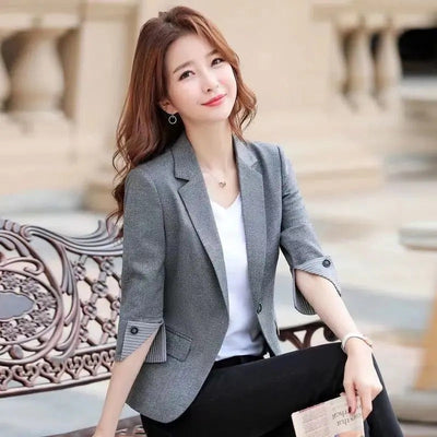 Three-quarter Sleeve Thin Business Wear Slim Fit Fashion Elegant Business Suit itouch exclusive botique