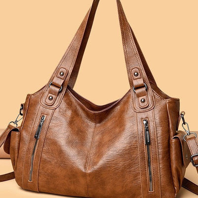 Retro Solid Color Simple Textured One-shoulder Bag Large Capacity Women itouch exclusive botique