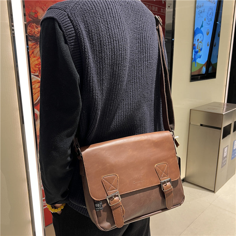 Retro Men's Japanese And Korean Casual Simple Shoulder Fashion Messenger Bag