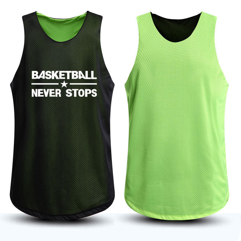 Double-sided vest basketball suit