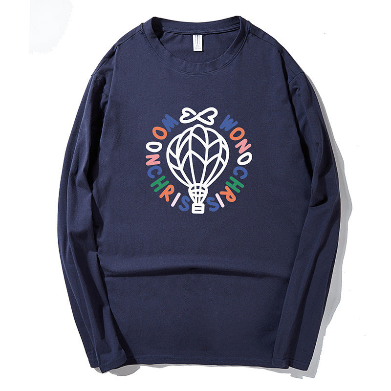 New Plus Size Men's Loose Pullover Plus Size Bottoming Shirt