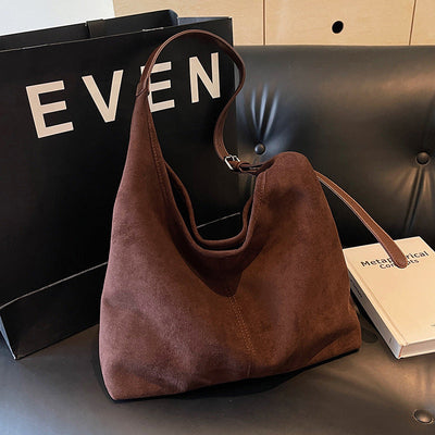 Autumn And Winter New Suede Bucket Bag Large Capacity Shoulder Underarm Tote Bag itouch exclusive botique