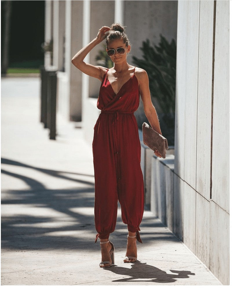 Women's Jumpsuit Flowers Print Spaghetti Strap Romper iTouch Exclusive Boutique