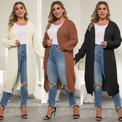 Women's Coat Simple Fashion European And American Style Plus Size Women's Sweater Cardigan itouch exclusive botique