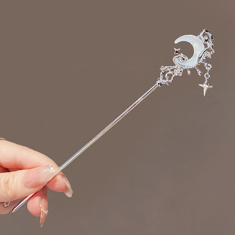 High-grade Starry Sky Moonstone Tassel Hairpin