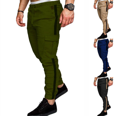 Men's Autumn Stitching Solid Color Casual Sports Loose Straight-leg Pants iTouch Exclusive Boutique