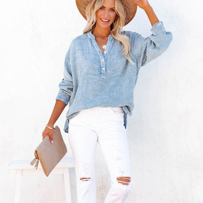 Women's Fashion Loose Casual Solid Color Pleated Sweater itouch exclusive botique