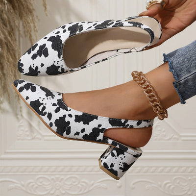 Pointed Toe Elegant High Heel Leopard Print Plus Size Women's Sandals itouch exclusive botique