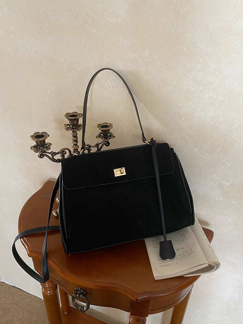 Commuter's All-matching Shoulder Messenger Bag Suede Portable