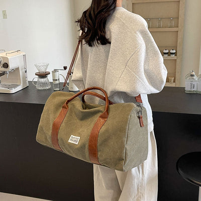 Short Distance Folding One-shoulder Canvas Portable Crossbody Travel Big Bag itouch exclusive botique