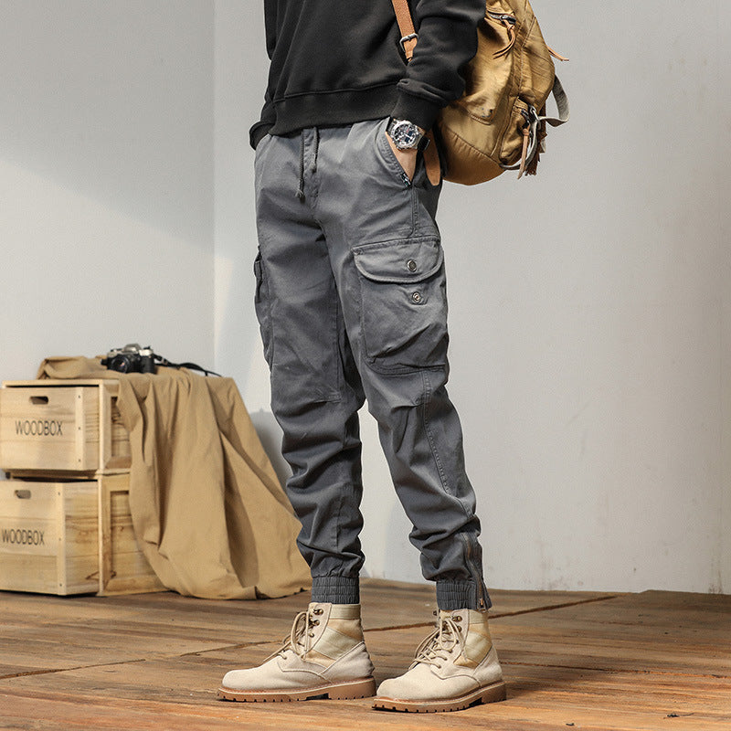 Overalls Men's Slim-fitting Ankle-tied Casual Pants Men's Pants Summer Trousers iTouch Exclusive Boutique
