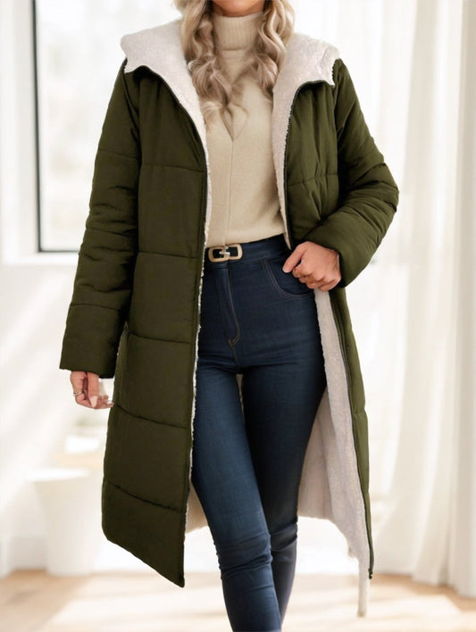 Women's Winter Long Sleeve Zip Up Hooded Cotton Padded Coat iTouch Exclusive Boutique